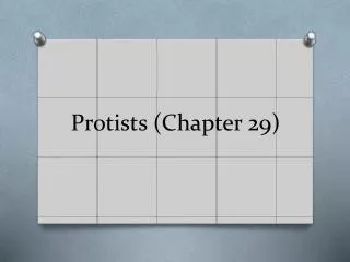 Protists (Chapter 29)