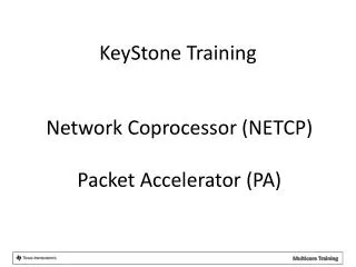 Network Coprocessor (NETCP) Packet Accelerator (PA)