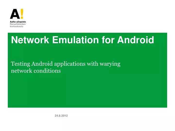 network emulation for android