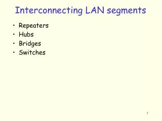 interconnecting lan segments