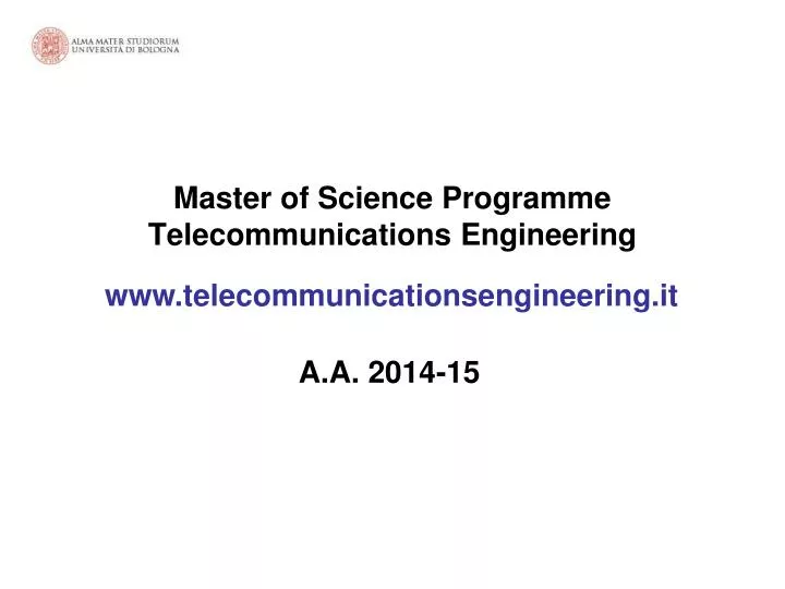 master of science programme telecommunications engineering