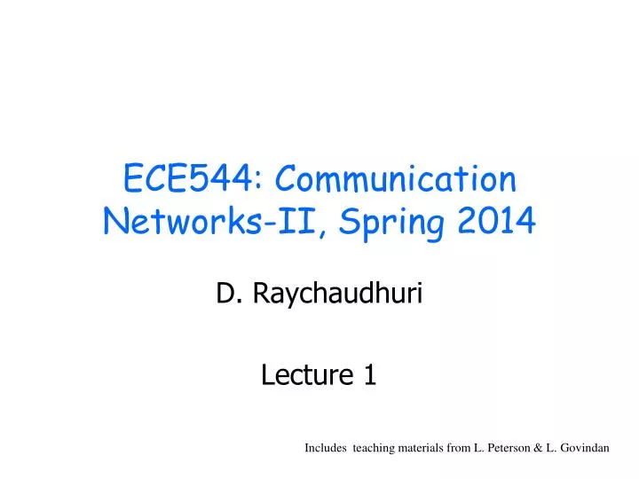 ece544 communication networks ii spring 2014