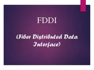 fddi fiber distributed data interface