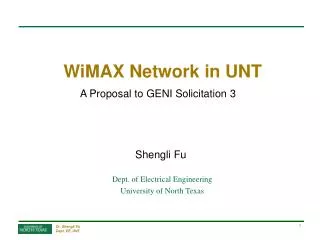 WiMAX Network in UNT