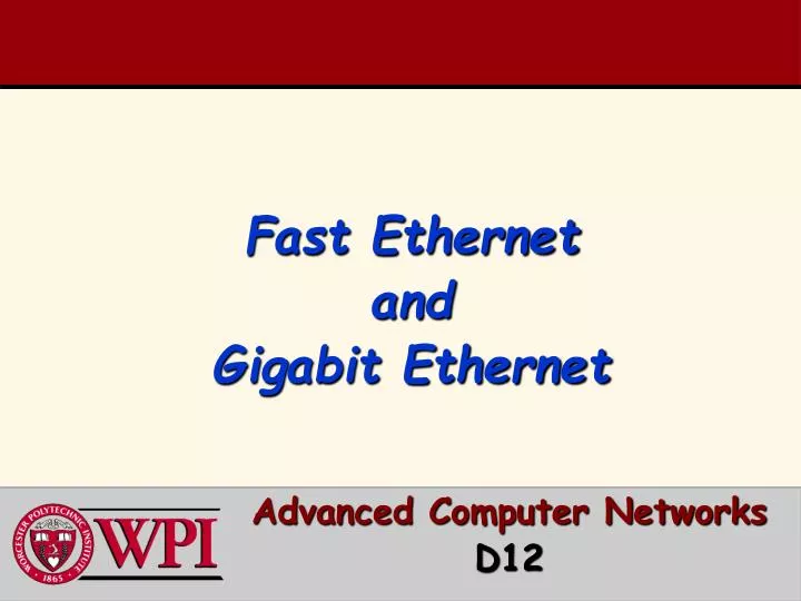 advanced computer networks d 12