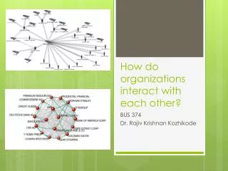 How do organizations interact with each other?
