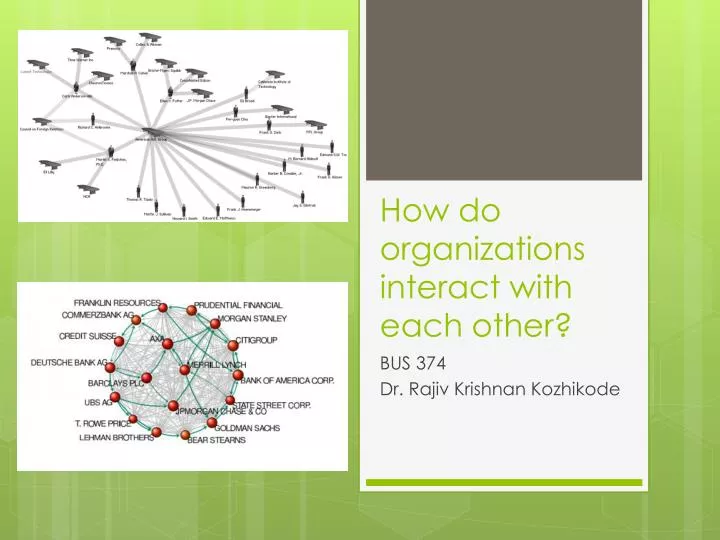 how do organizations interact with each other