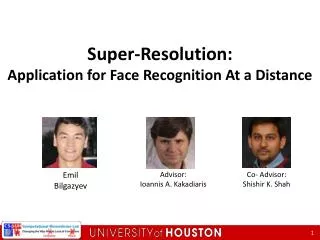 Super-Resolution: Application for Face Recognition At a Distance