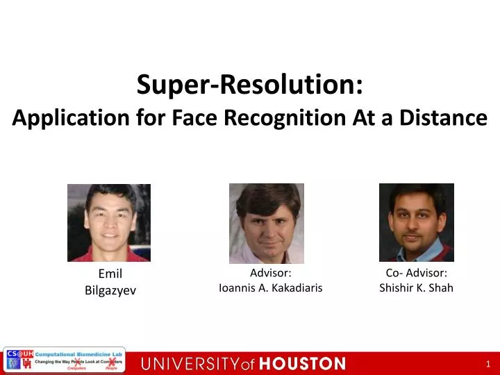 super resolution application for face recognition at a distance