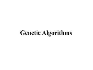 Genetic Algorithms