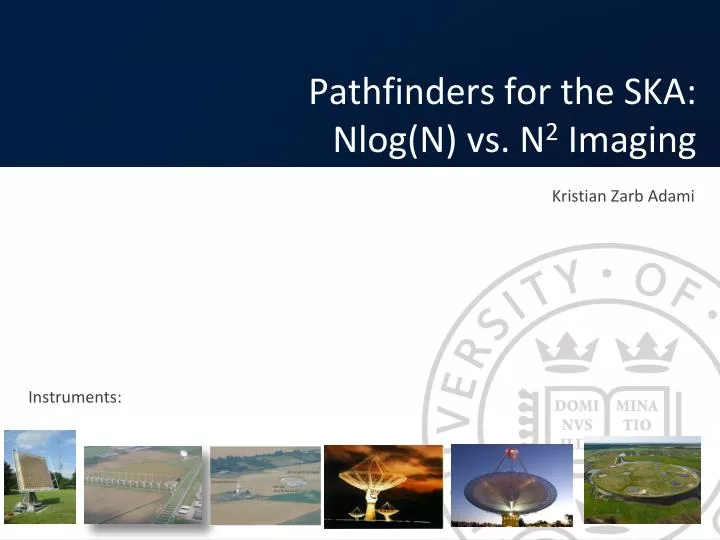 pathfinders for the ska nlog n vs n 2 imaging