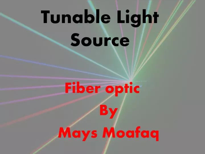 tunable light source
