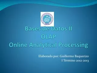 bases de datos ii olap online analytical processing