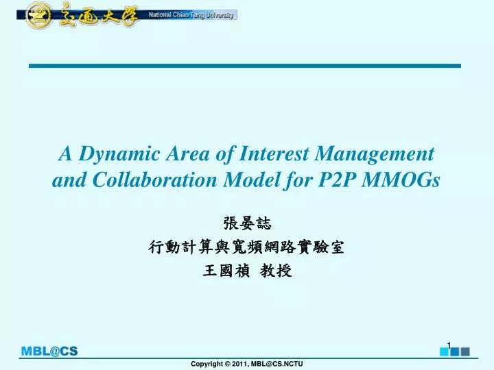 a dynamic area of interest management and collaboration model for p2p mmogs
