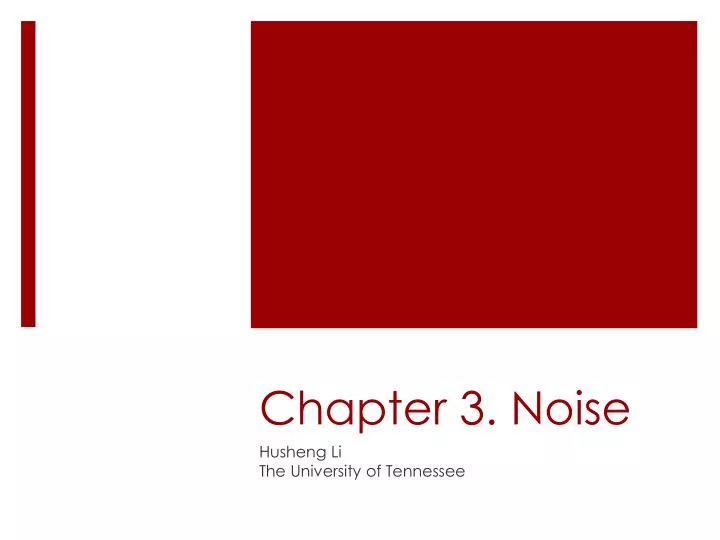 chapter 3 noise
