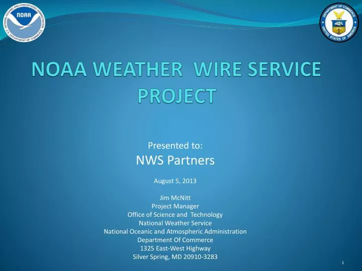 noaa weather wire service project