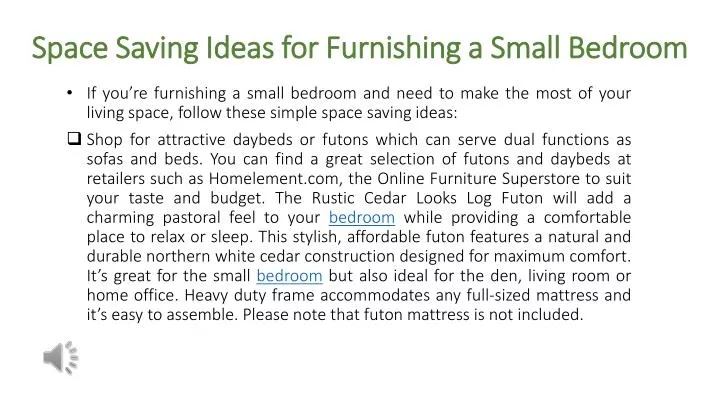 space saving ideas for furnishing a small bedroom