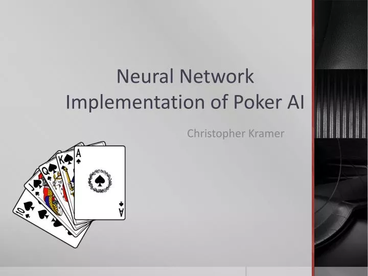 neural network implementation of poker ai
