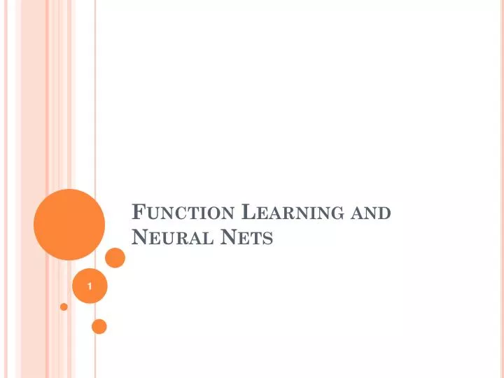 function learning and neural nets