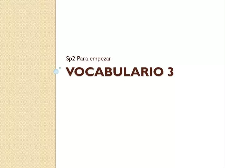 vocabulario 3