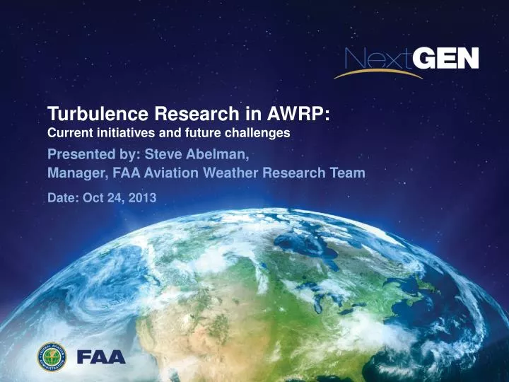 turbulence research in awrp current initiatives and future challenges