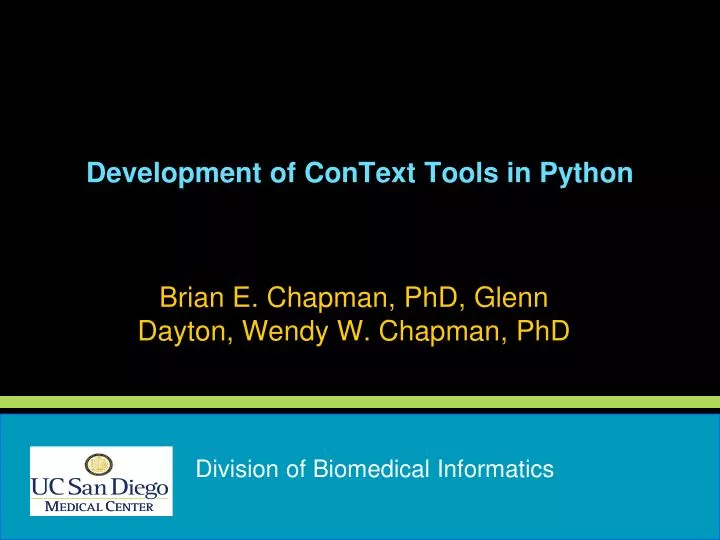 development of context tools in python