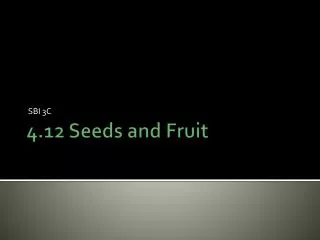 4.12 Seeds and Fruit