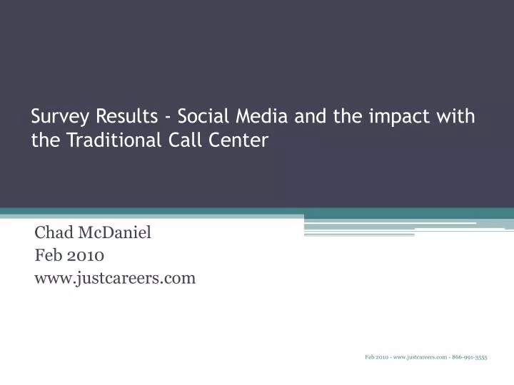 survey results social media and the impact with the traditional call center