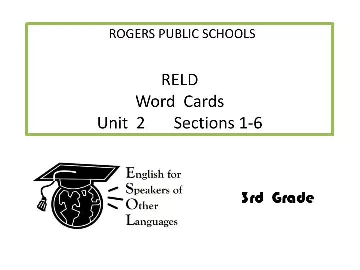 reld word cards unit 2 sections 1 6