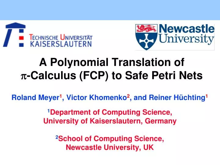 a polynomial translation of calculus fcp to safe petri nets