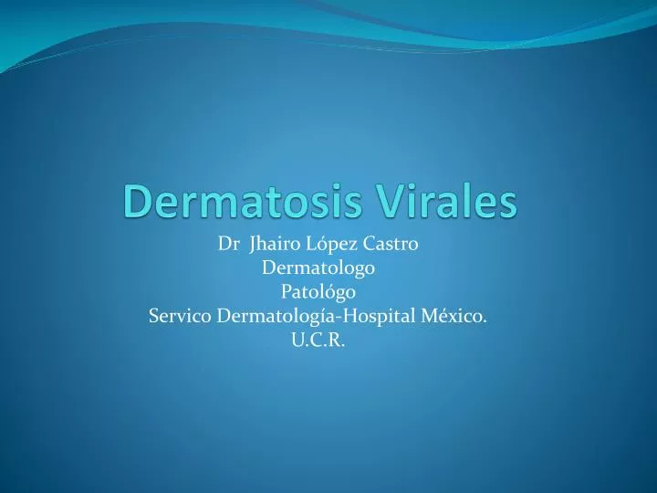 dermatosis virales