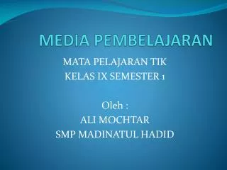 media pembelajaran