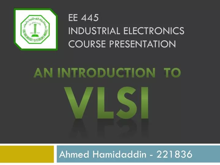 ee 445 industrial electronics course presentation