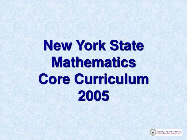 new york state mathematics core curriculum 2005