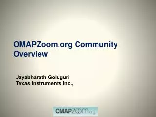 OMAPZoom Community Overview