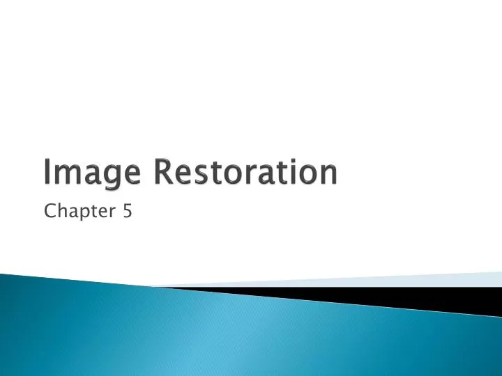 image restoration
