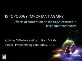 Effects of contention on message latencies in large supercomputers
