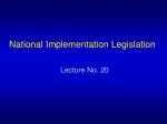 National Implementation Legislation - slide 1