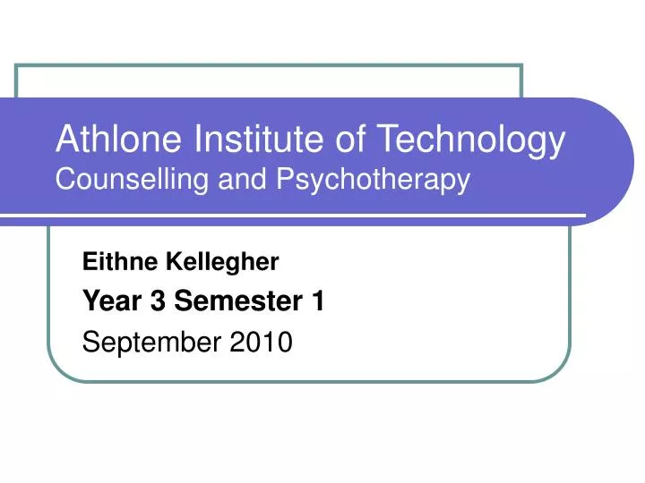 athlone institute of technology counselling and psychotherapy