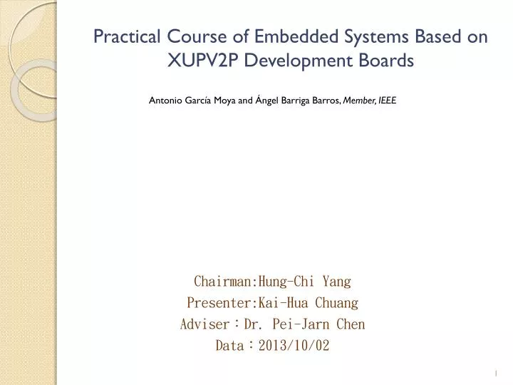 practical course of embedded systems based on xupv2p development boards