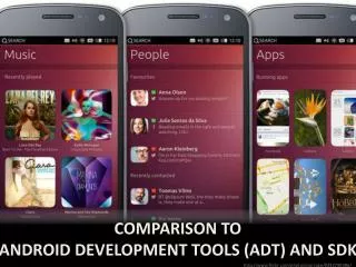 Comparison to android DEVELOPMENT TOOLS (ADT) AND SDK