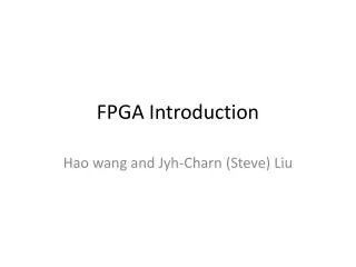FPGA Introduction