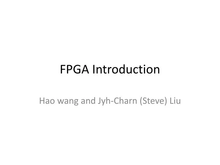 fpga introduction