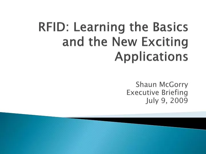 rfid learning the basics and the new exciting applications