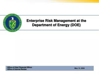 Enterprise Risk Management at the Department of Energy (DOE)