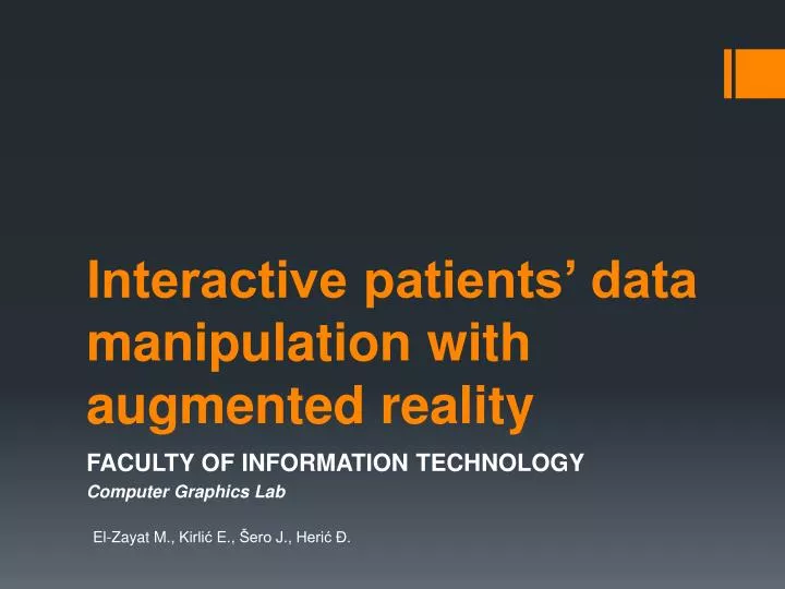 interactive patients data manipulation with augmented reality