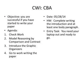 CWI: CBA