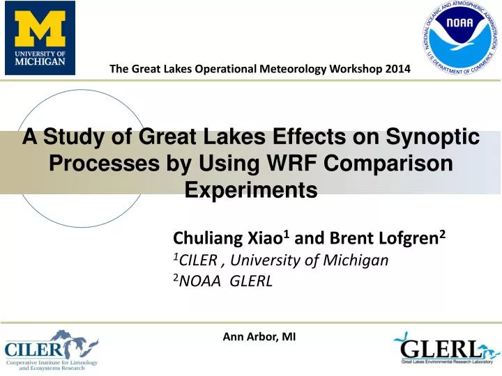 a study of great lakes effects on synoptic processes by using wrf comparison experiments