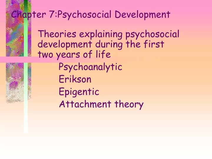 chapter 7 psychosocial development