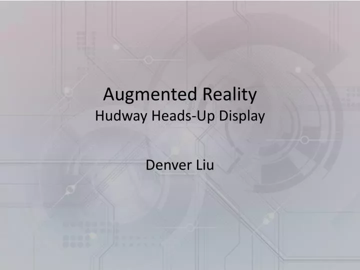 augmented reality hudway heads up display